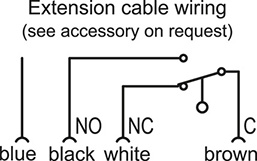 CFSQ-C-A-D-IP69K - Axial connector, microswitch on the right