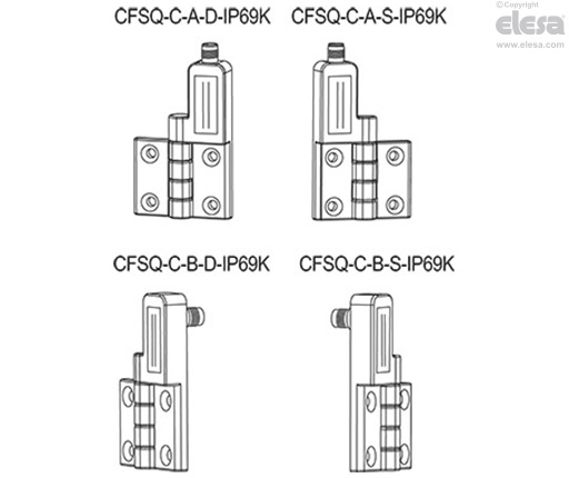 CFSQ-C-A-D-IP69K - Axial connector, microswitch on the right