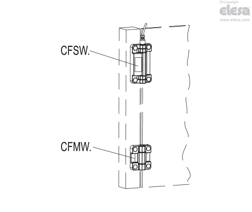 CFSW-C-A - 8 pole male connector, top axial output