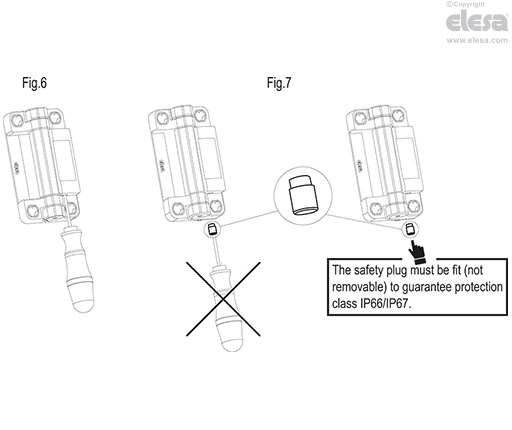 CFSW-C-A - 8 pole male connector, top axial output