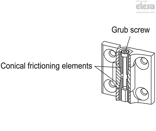 CMUF-SW | Hinges with adjustable friction | Elesa