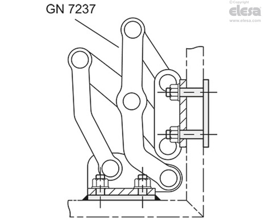 GN 2376 - Plattor för ledade gångjärn