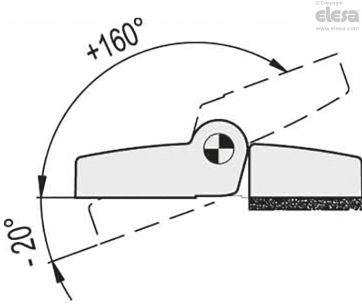 GN 238-NJ - Cerniera complementare, senza tasselli di registrazione