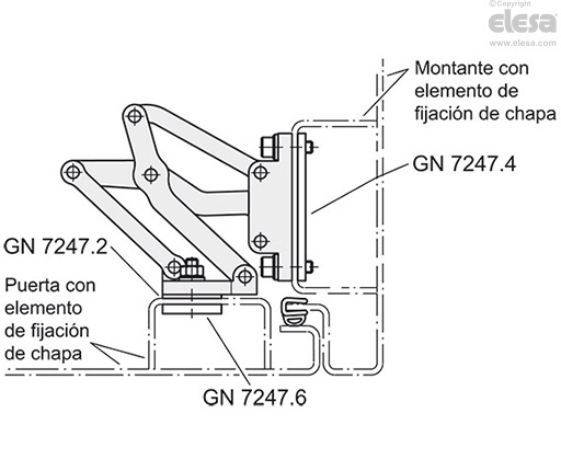 GN 7241 - Bisagra articulada