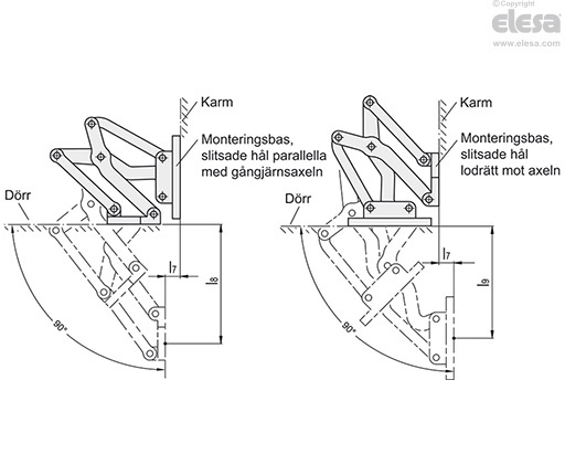 GN 7241 - Ledat gångjärn