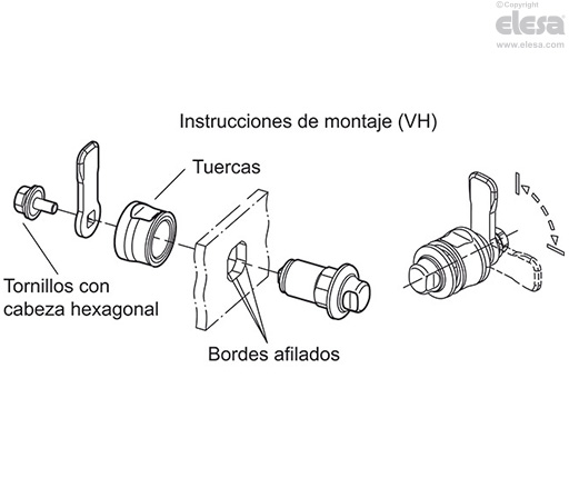GN 1150-FH - Lado de accionamiento en diseño higiénico (higiene frontal)