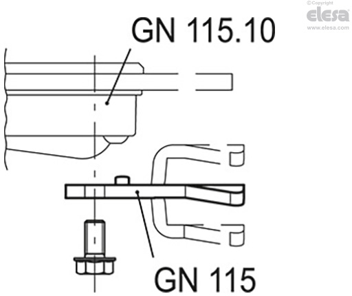 GN 115.10 - Flush pull handles with lever latch
