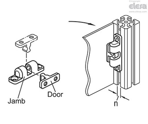 GN 4490-ZD-1 - Die-cast zinc alloy, normal end-force spring.