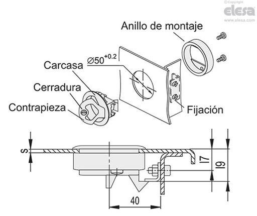 GN 449.5-OS - Sin cerradura