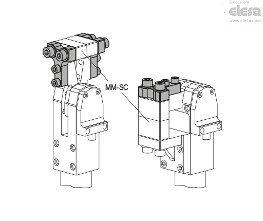 MM-A-SC-NK - Y-shaped brackets for jaw block