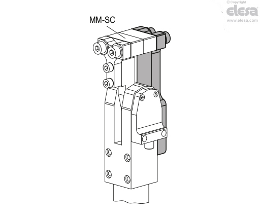 MM-FI-SC-NK - Long Y-shaped brackets for jaw block