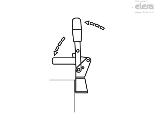 MVD-AVF - With open clamping lever and two folded retainers