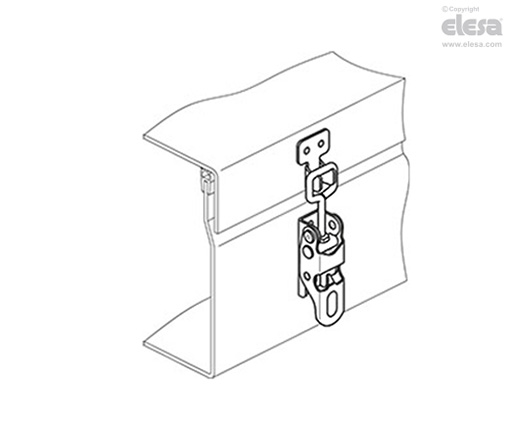 TLWS-ETX - Con tirante a T e riscontro, acciaio INOX