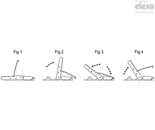 TLX.Z-B - Acero zincado. Con pasadores de muelle de bloqueo.