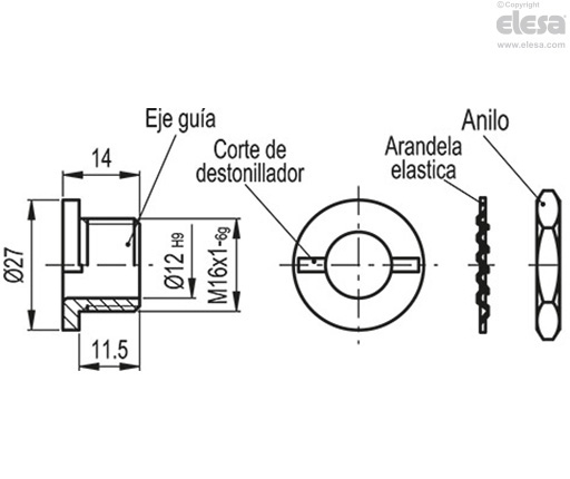 VCK. - Leva de cierre