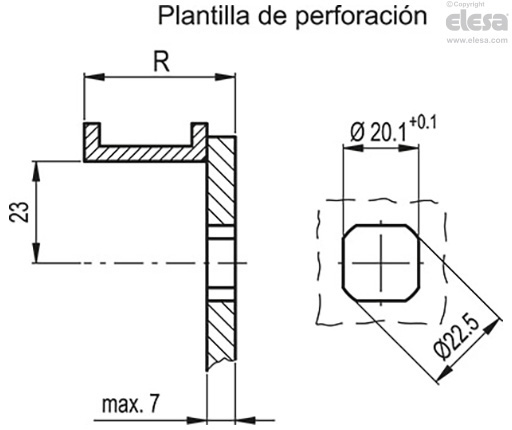 VCTK. - VCMK. - Leva de cierre