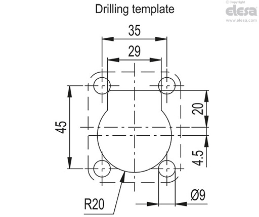 RH-EE-05 - Folding handle with recessed tray