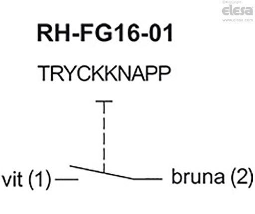 RH-FG16-05.36 - Två tryckknappar med NO-kontakt och nödstoppsknapp