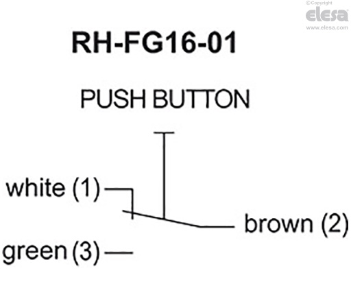 RH-FG16-01.84 - Push button with change-over contact