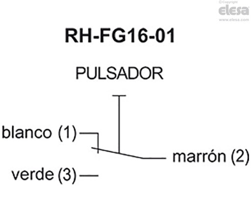 RH-FG16-01.84 - Botón con contacto de intercambio