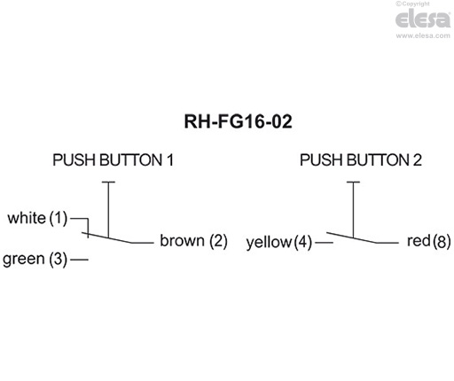 RH-FG16-01.84 - Push button with change-over contact