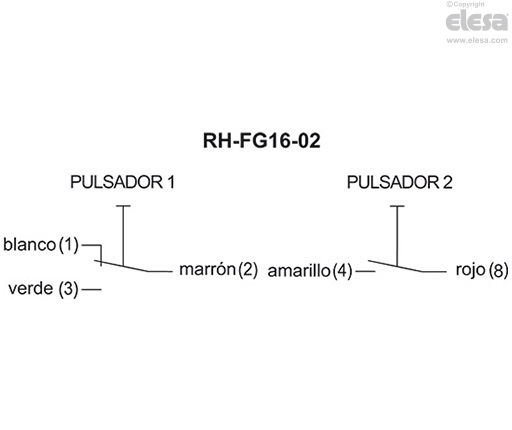 RH-FG16-01.84 - Botón con contacto de intercambio