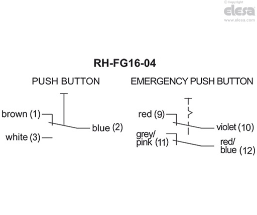 RH-FG16-01.84 - Push button with change-over contact
