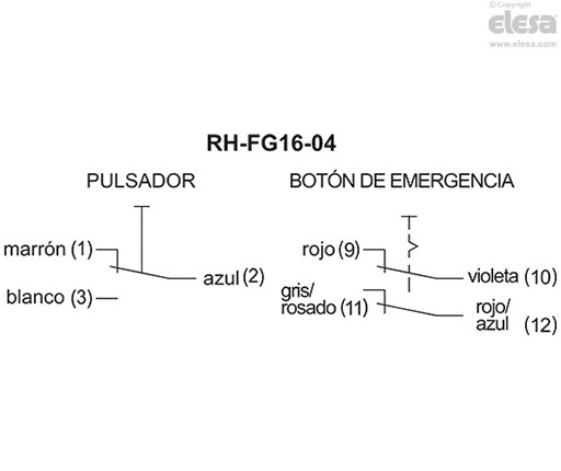 RH-FG16-01.84 - Botón con contacto de intercambio