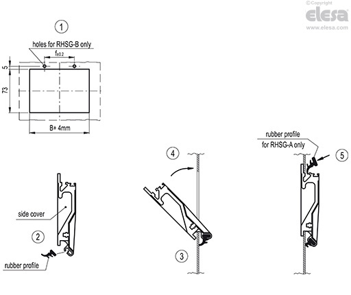 RH-SG - Flush pull handles