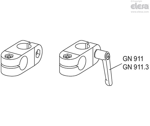 GN 131-NI - Two-way connecting clamps