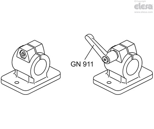 GN 146.3 - Connecting clamps with mounting base