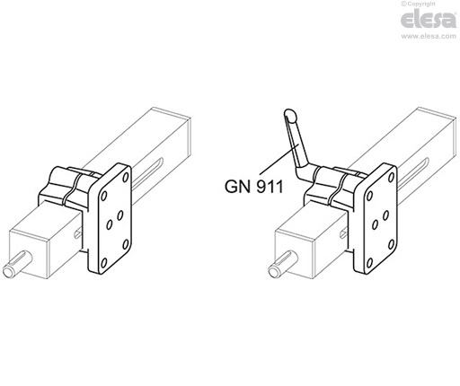 GN 147.1 - Connecting clamps with base