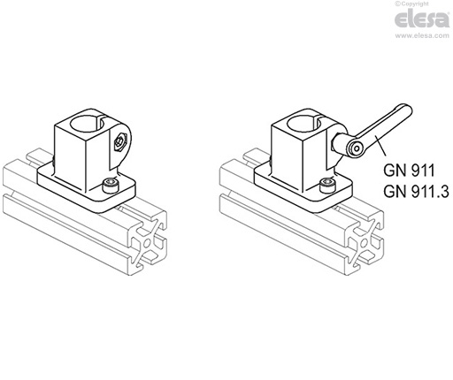 GN 162.3-NI - Connecting clamp bases