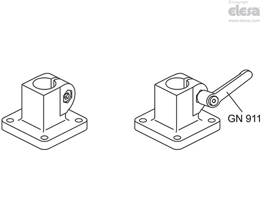 GN 162 - Connecting clamp bases