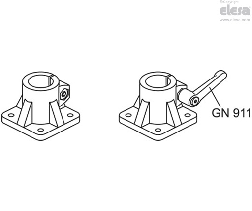 GN 163 - Connecting clamp bases