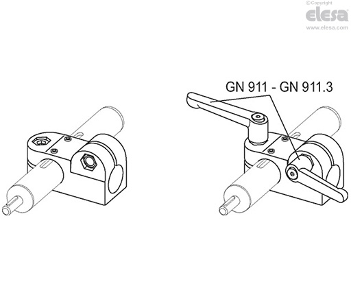 GN 191.1-NI - T-shaped connecting clamps