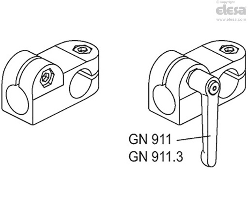 GN 191-NI - T-shaped connecting clamps