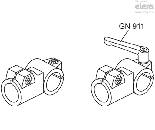 GN 192 - T-shaped connecting clamps