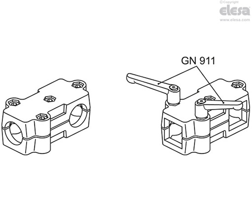 GN 193 - T-shaped connecting clamps