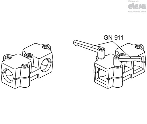 GN 194 - T-shaped connecting clamps