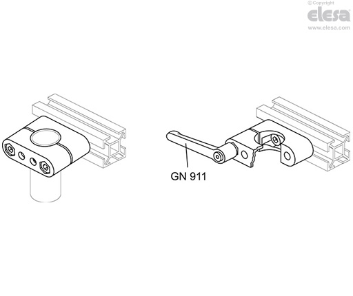 GN 231 - Supporti per tubi tondi e quadri