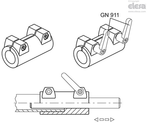 GN 242 - Supports à manchon pour la connexion des tubes