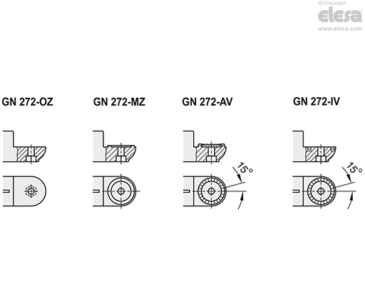 GN 272 - Pivoting connecting clamp bases
