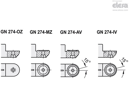 GN 274 - Pivoting connecting clamps