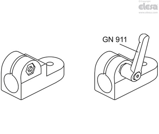 GN 275-NI - Pivoting connecting clamps