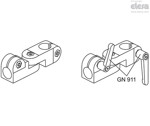 GN 283 - Pivoting connecting clamps