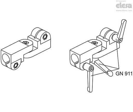 GN 285 - Pivoting connecting clamps
