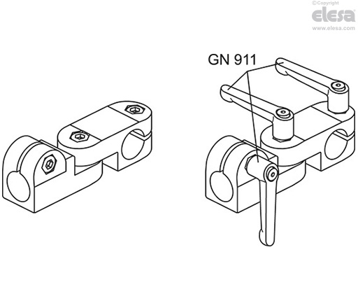 GN 287 - Pivoting connecting clamps