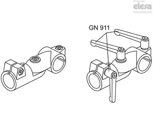 GN 288 - Pivoting connecting clamps