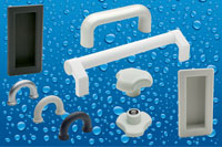 CLEAN line clamping knobs and pull handles from Elesa